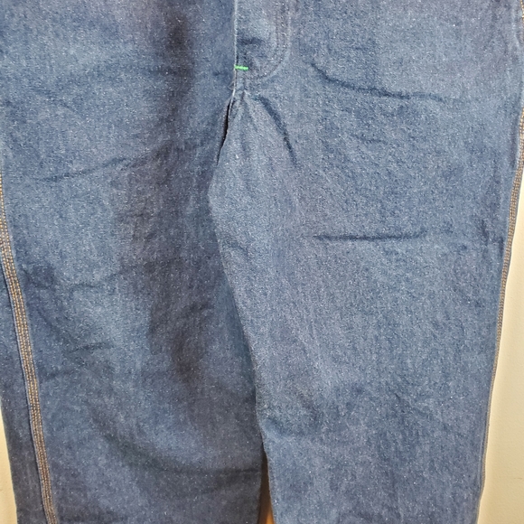 Vintage 80s Wrangler Workwear Carpenter Bibs Overalls Size 38x30 Mens Denim - Picture 7 of 16